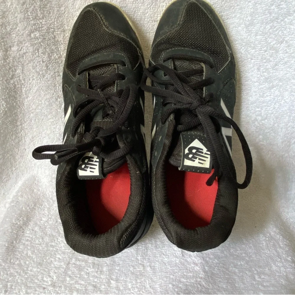 New Balance Cleats Shoes Boys Size 6 Black Lace Up Sneakers - Picture 6 of 10